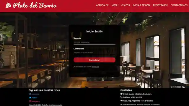 El Plato del Barrio | Restaurant Menu Dashboard
